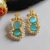 Baroque Mother of Pearl Brass Earrings 011