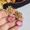 Baroque Mother of Pearl Brass Earrings 015