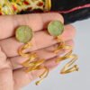 Baroque Mother of Pearl Brass Earrings 017