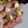 Baroque Mother of Pearl Brass Earrings 019