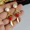 Baroque Mother of Pearl Brass Earrings 023