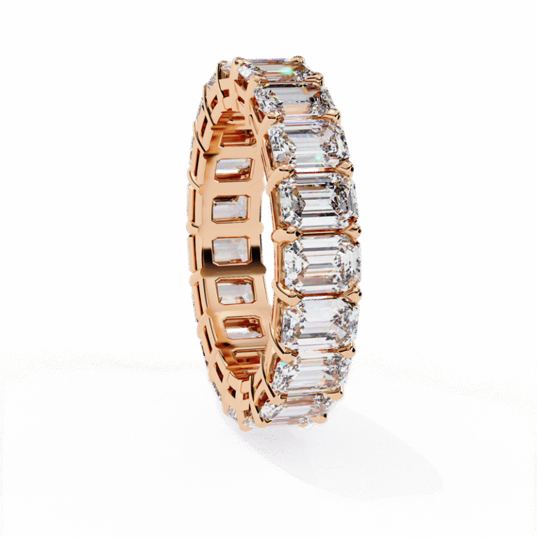 Luxury 14K 18K Gold Ring IGI GIA Certified Brilliant Cut Lab Grown Diamond Fine Jewelry Ring Band for Women Rose Gold B0001