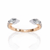 Brilliant Cut Lab Grown Diamond Ring in 14K/18K Gold – IGI & GIA Certified Luxury Band Rose Gold B0003