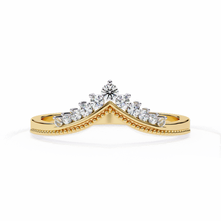 Women’s Fine Jewelry Band – 14K/18K Gold Ring with IGI GIA Certified Lab Diamond Yellow Gold B0004