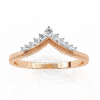 Women’s Fine Jewelry Band – 14K/18K Gold Ring with IGI GIA Certified Lab Diamond Rose Gold B0004