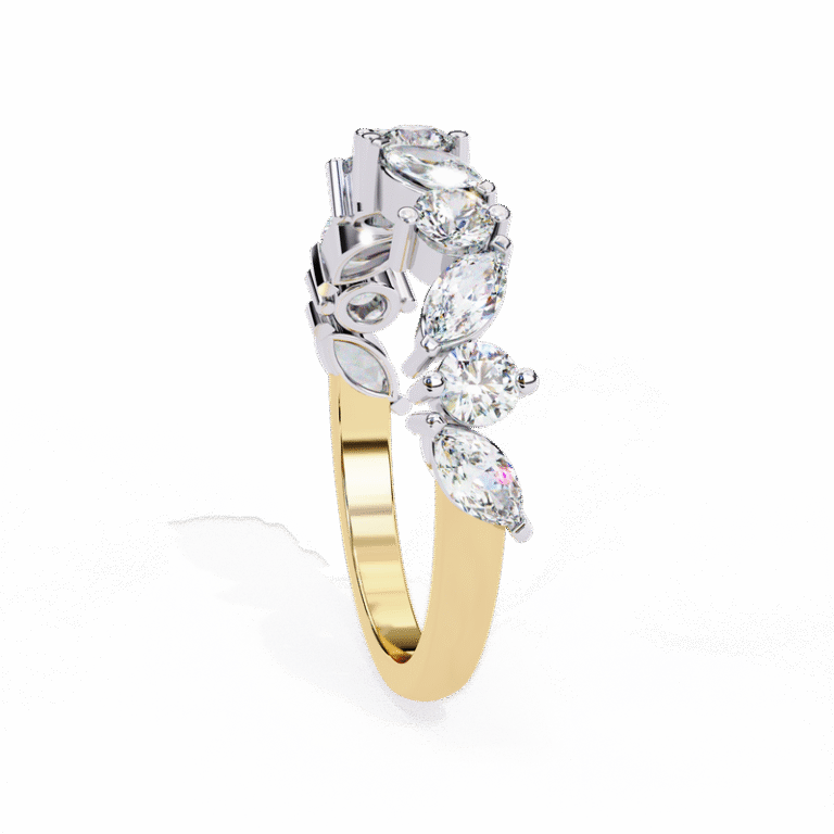 Premium Gold Ring with Lab Grown Diamond – IGI/GIA Certified 14K 18K Band for Women Yellow Gold B0007