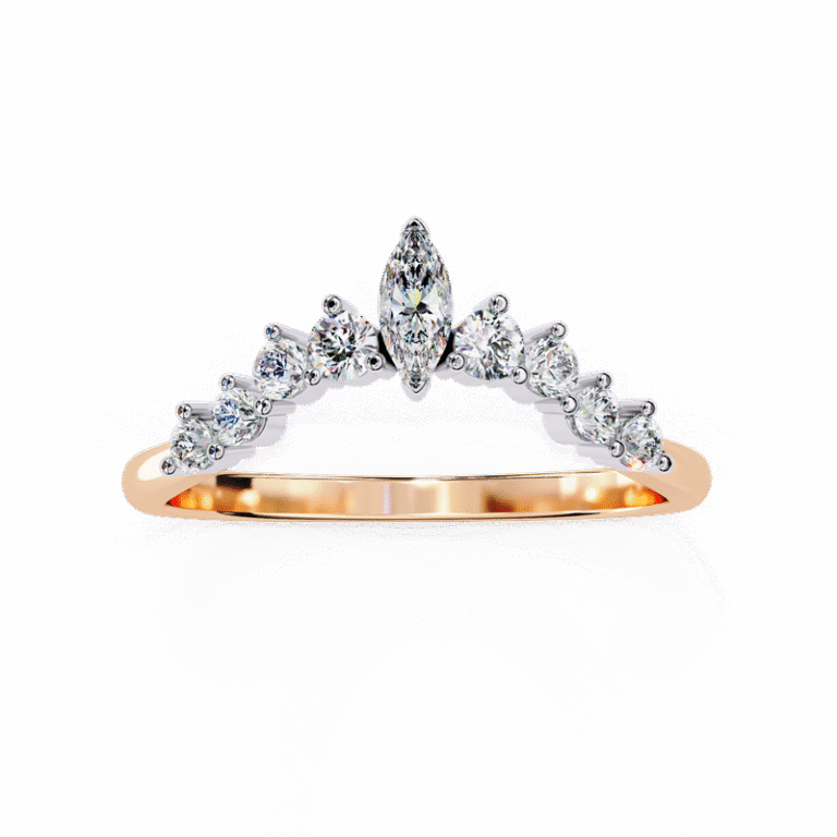 14K 18K Gold Women's Ring – Brilliant Lab Diamond, IGI GIA Certified Luxury Jewelry Rose Gold B0008