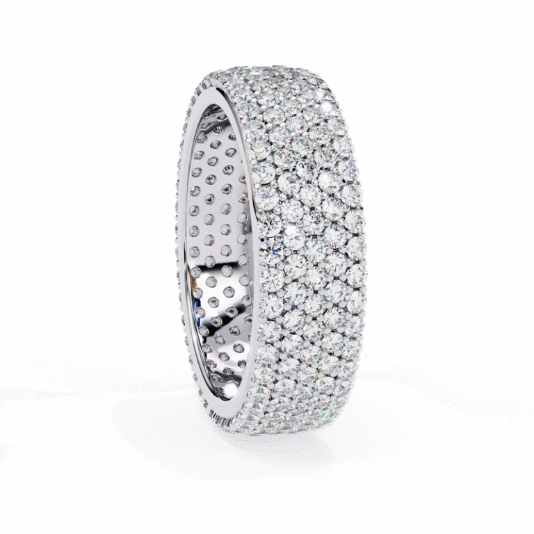 Elegant Women’s Band – 14K/18K Gold Ring with GIA & IGI Certified Lab Diamond Yellow Gold B0009