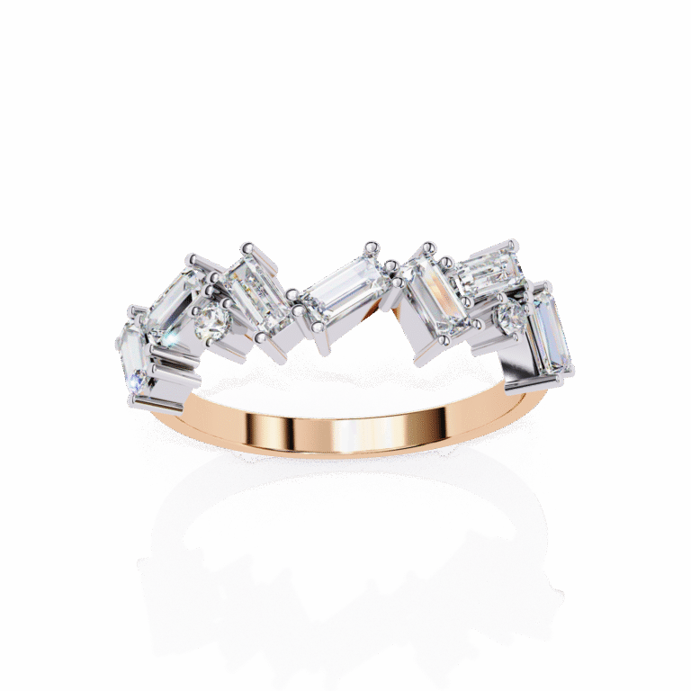 Luxury Brilliant Cut Lab Diamond Ring – IGI/GIA Certified 14K & 18K Gold Jewelry for Her Rose Gold B0011