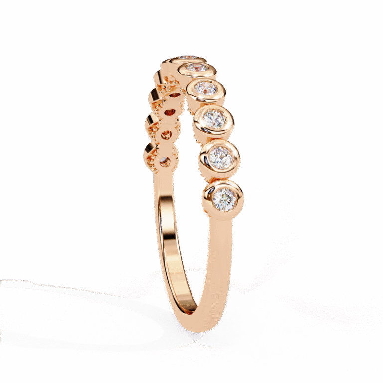 14K 18K Gold Women's Ring – Brilliant Lab Diamond, IGI GIA Certified Luxury Jewelry Rose Gold B0019