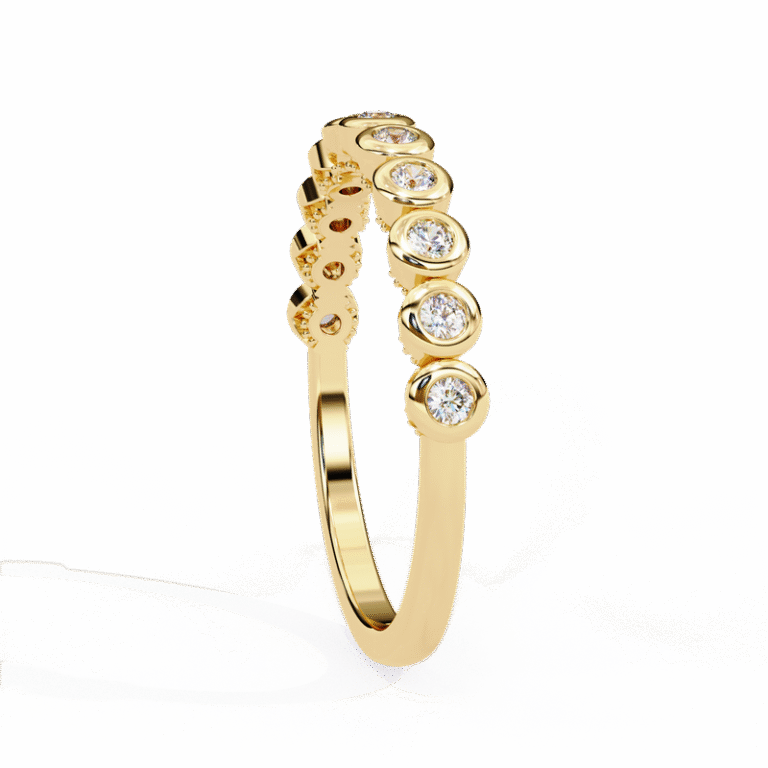 14K 18K Gold Women's Ring – Brilliant Lab Diamond, IGI GIA Certified Luxury Jewelry Yellow Gold B0019