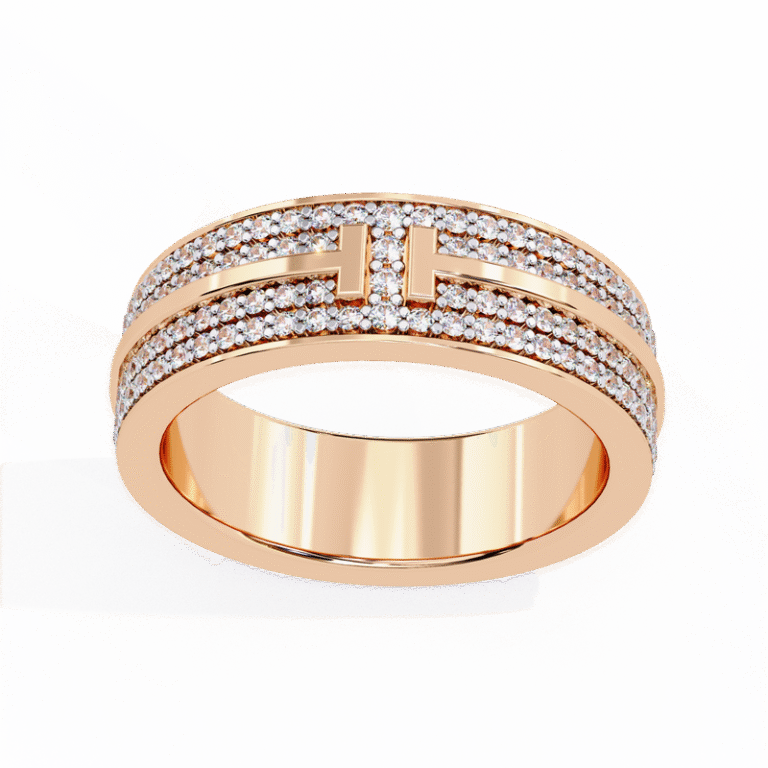 14K 18K Gold Women's Ring – Brilliant Lab Diamond, IGI GIA Certified Luxury Jewelry Rose Gold B0024