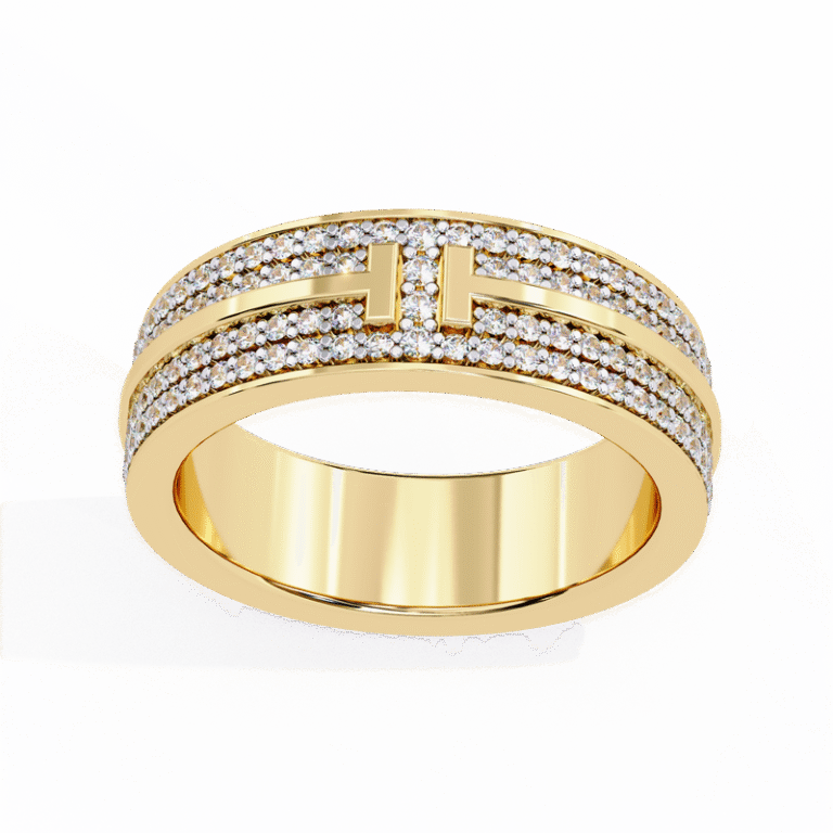 14K 18K Gold Women's Ring – Brilliant Lab Diamond, IGI GIA Certified Luxury Jewelry Yellow Gold B0024