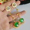 Baroque Mother of Pearl Brass Earrings 004