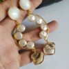 Baroque Mother of Pearl Brass Earrings 005