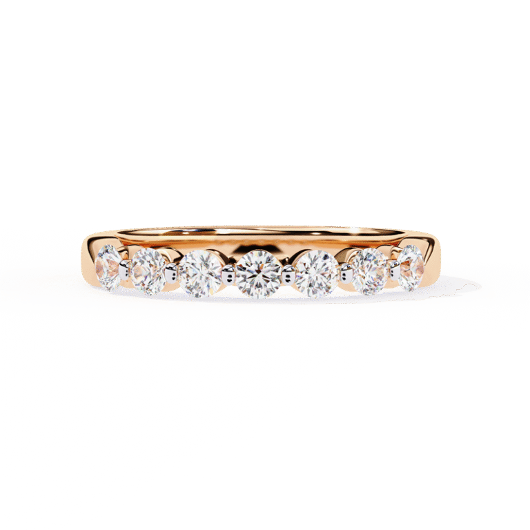 Elegant 14K & 18K Gold Lab Grown Diamond Ring – IGI GIA Certified Fine Jewelry for Women Rose Gold B0013