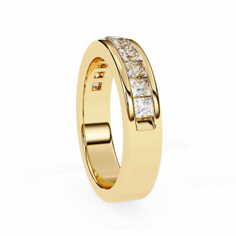 Women’s Fine Jewelry Band – 14K/18K Gold Ring with IGI GIA Certified Lab Diamond Yellow Gold B0015