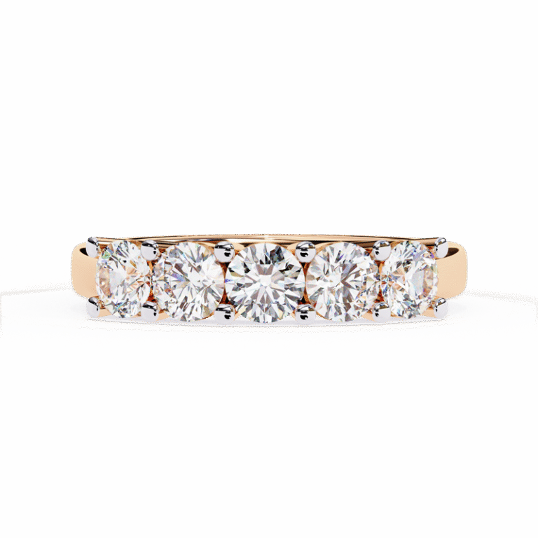 Luxury Lab Grown Diamond Ring for Women – 14K/18K Gold, IGI GIA Certified Rose Gold B0016