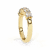 Luxury Lab Grown Diamond Ring for Women – 14K/18K Gold, IGI GIA Certified Yellow Gold B0016