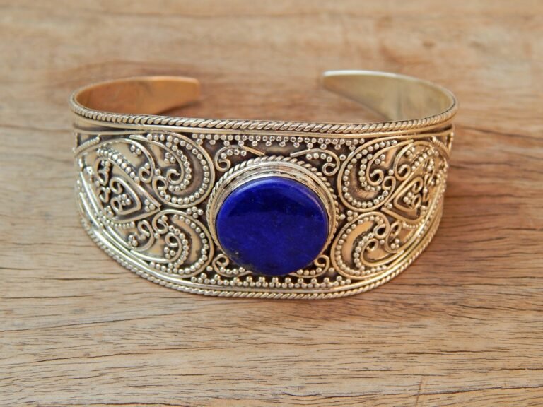 Natural Lapis Lazuli 925 Sterling Silver Jewelry With Gemstone Lapis lazuli cabochon For Girls & Women fine work B0014-GS