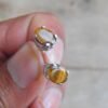 8x6 mm Oval cut Genuine Tiger Eye Stud Earring, Tiger Eye Stud, 925 Silver, stud Earring, Tiger Eye jewelry E0270-GS