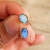 6x4mm Oval cut Genuine Labradorite Stud Earring, Labradorite Stud, 925 Silver, stud Earring, Labradorite jewelry E0045-GS