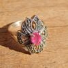 Natural Ruby Ring-925 Sterling Silver-Jewelry Ring-Gemstone Ring-Ruby Jewelry-Handmade-Faceted R0024-GS