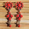Natural Coral Earring-925 Sterling Silver Jewelry With Gemstone Coral Earring-fine Earring, For Girls & Women Gift item E0019-GS