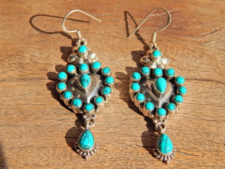 Turquoise, Earring ,925 Sterling Silver Earring Gift, Handmade Earring, Turquoise, Earring E0734-GS
