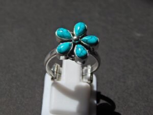Turquoise Rings, 925 Sterling Silver Jewelry Ring With Gemstone Turquoise cabochon For Girls & Women Gift Rings R0203-GS
