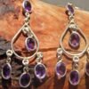 Amethyst Earring 925 Silver Earring jewelry Amethyst jewelry handmade earring gift for her women earring faceted gemstone E0743-GS
