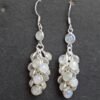 Natural Moonstone 925 Sterling Silver Earring White Gemstones Earrings Wedding Earring Gift For Her Grapes Bunch Earrings , Earring Jewelry E0015-GS