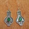 Green onyx Earring , 925 Sterling Silver , Gemstone Earring , Vintage Earring , Handmade Earring , Onyx Earring , Silver Earring , Gift Item E0096-GS