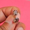 Smoky Quartz Earring ,Silver stud, Smoky Quartz 925 sterling silver Jewelry Wedding Earring Earring stud E0381-GS