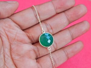 Green onyx Gemstone bracelet, Silver jewelry,925 Sterling Silver bracelet, Gift, Handmade bracelet, Green onyx Gemstone bracelet BR0052-GS