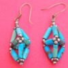 Natural Turquoise Earring ,925 Sterling Silver Jewelry earring with gemstone turquoise for Girls & women, handmade earring, beaded earring E0078-GS