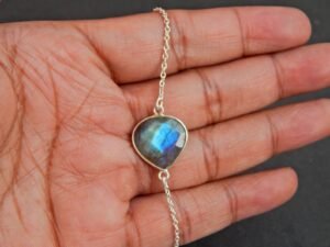 labradorite bracelet-925 Sterling Silver Jewelry- Minimalist Handmade Bracelet - For Girls & Women Gift bracelet BR0107-GS