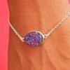 Druggie bracelet-925 Sterling Silver Jewelry- Gemstone druggie raw Handmade- For Girls & Women ,Gift bracelet, wedding bracelet BR0139-GS