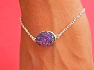 Druggie bracelet-925 Sterling Silver Jewelry- Gemstone druggie raw Handmade- For Girls & Women ,Gift bracelet, wedding bracelet BR0139-GS