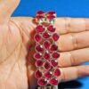 Natural Ruby -925 Sterling Silver- Jewelry bracelet with gemstone Ruby faceted, handmade bracelet, Gift for her BR0182-GS