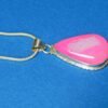 925 Sterling Silver Light pink Druzy Quartz Pendant Necklace, Free Black Spinel Beaded Chain In 925 Sterling Silver P0073-GS