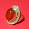 Natural Carnelian ring in Silver, 925 Sterling silver jewelry, Handmade ring ,Vintage and oriental Ring R0166-GS