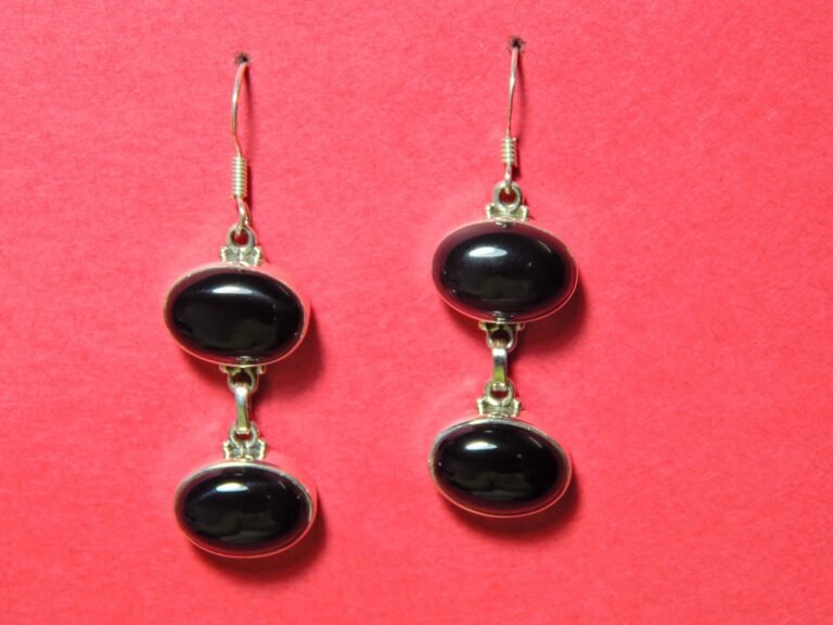 Black onyx 925 Sterling Silver Jewelry Earring With Gemstone Black Onyx, handmade earring, Dangle Earring, Drop Earring Girls & Women gift E0647-GS