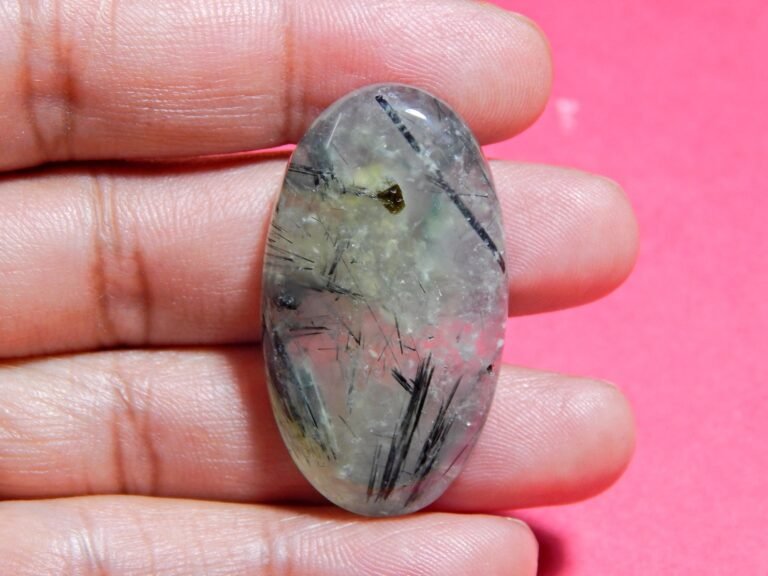 Large AAA quality Natural Prehnite Oval cabochon top quality 55 carat Prehnite cab L0002-GS