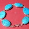 Turquoise Gemstone bracelet, Silver jewelry,925 Sterling Silver bracelet, Gift, Handmade bracelet, Turquoise Gemstone bracelet BR0069-GS