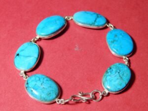 Turquoise Gemstone bracelet, Silver jewelry,925 Sterling Silver bracelet, Gift, Handmade bracelet, Turquoise Gemstone bracelet BR0069-GS