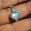 Natural Rainbow Moonstone Ring-Blue Fire Moonstone Ring-Handmade Silver Ring-925 Sterling Silver-Gift for her-Promise Ring-Anniversary Ring R0070-GS