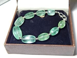 Green Fluorite Bracelet, Gemstone Bracelet, Simple Everyday Bracelet, Birthday Gift, Fashion Jewelry BR0169-GS