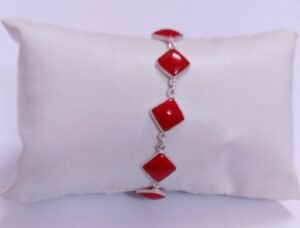 Coral Bracelet-925 Sterling Silver Jewelry With Gemstone Coral Bracelet-fine Bracelet, For Girls & Women Gift item BR0127-GS