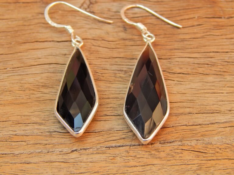 Black Onyx Earring !!! 925 Sterling Silver Jewelry Earring With Gemstone Black Onyx faceted For Girls & Women gift item E0926-GS